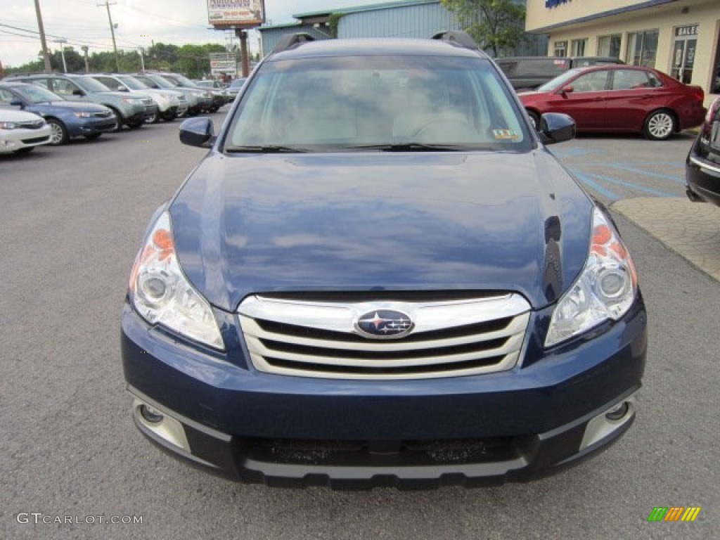 2011 Outback 2.5i Premium Wagon - Azurite Blue Pearl / Warm Ivory photo #2