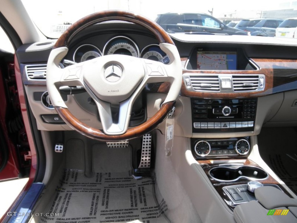 2012 Mercedes-Benz CLS 550 Coupe Almond/Mocha Dashboard Photo #50565670