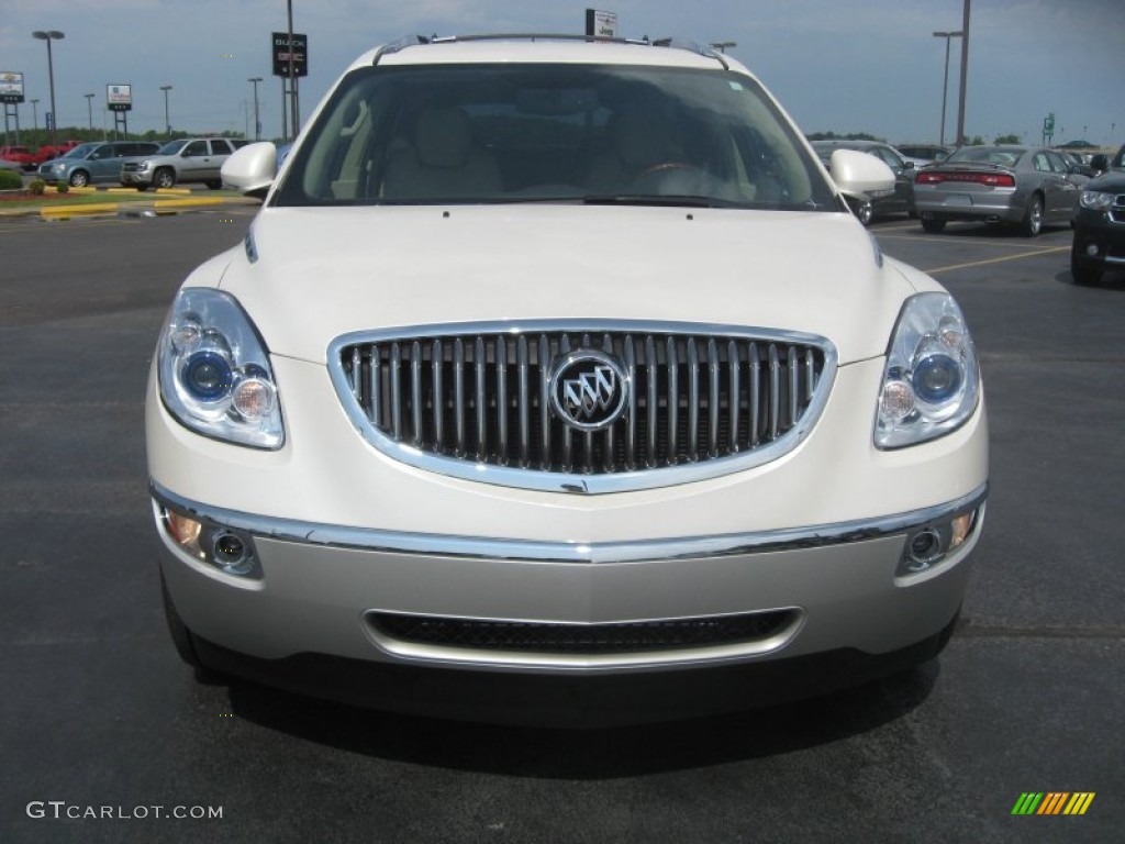 2011 Enclave CXL - White Diamond Tricoat / Cashmere/Cocoa photo #2