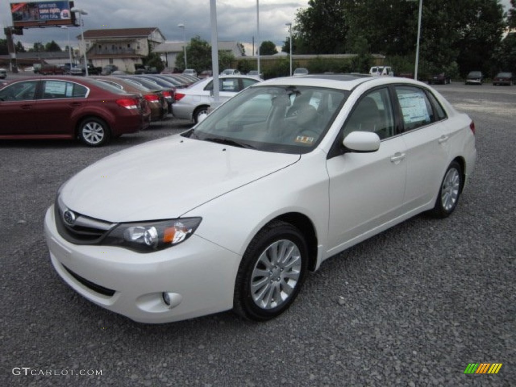 Satin White Pearl 2011 Subaru Impreza 2.5i Premium Sedan Exterior Photo #50567176