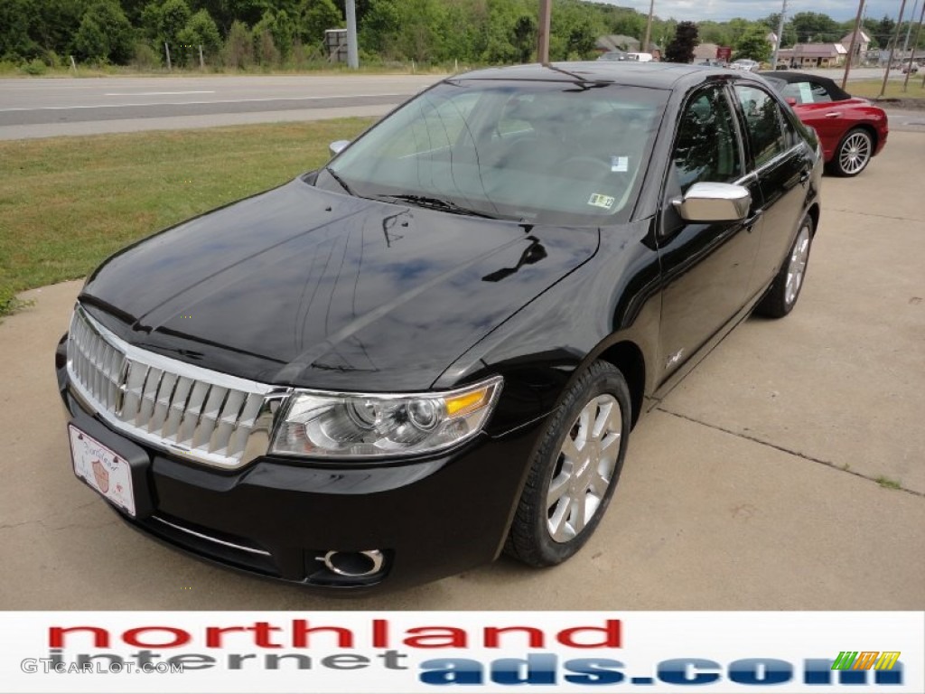 2008 MKZ AWD Sedan - Black / Dark Charcoal photo #4