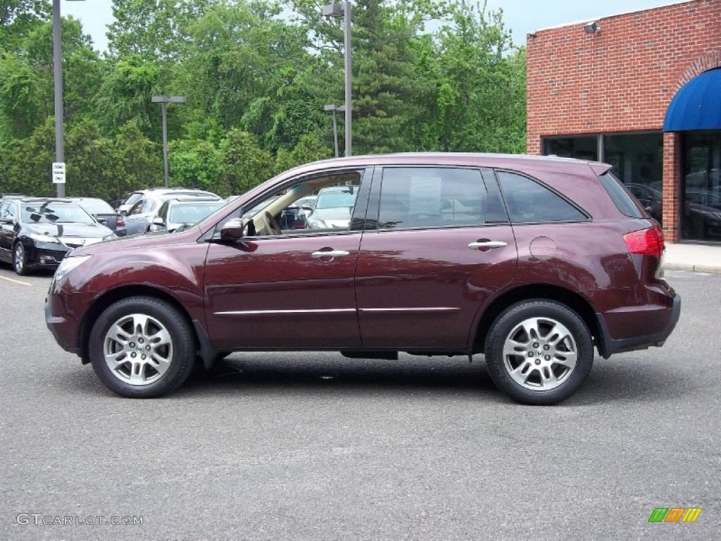 2008 MDX Technology - Dark Cherry Pearl / Parchment photo #8