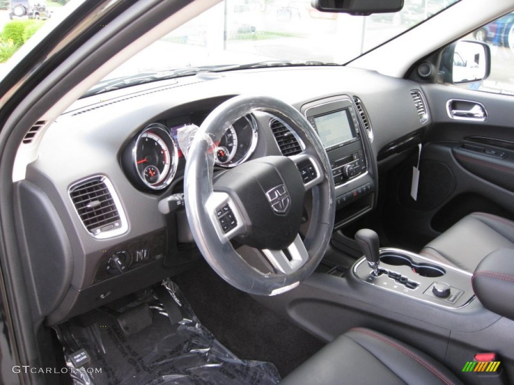 Black Interior 2011 Dodge Durango R/T 4x4 Photo #50569048