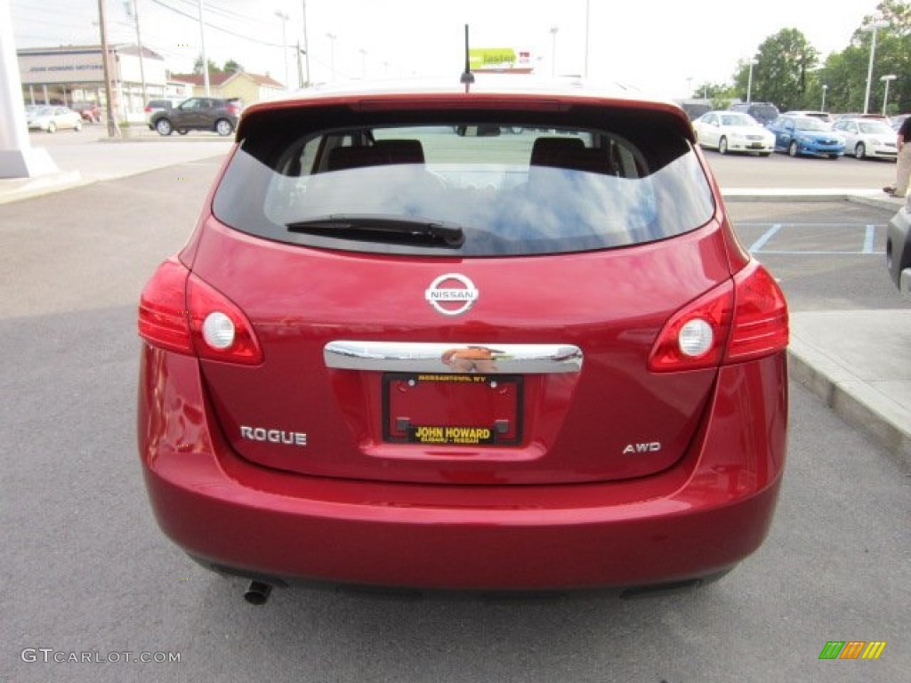 2011 Rogue S AWD - Cayenne Red / Black photo #8