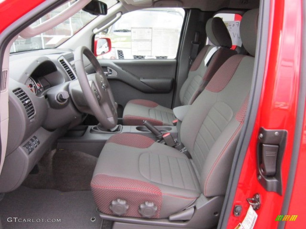 Pro 4X Graphite/Red Interior 2011 Nissan Frontier Pro-4X King Cab 4x4 Photo #50569408