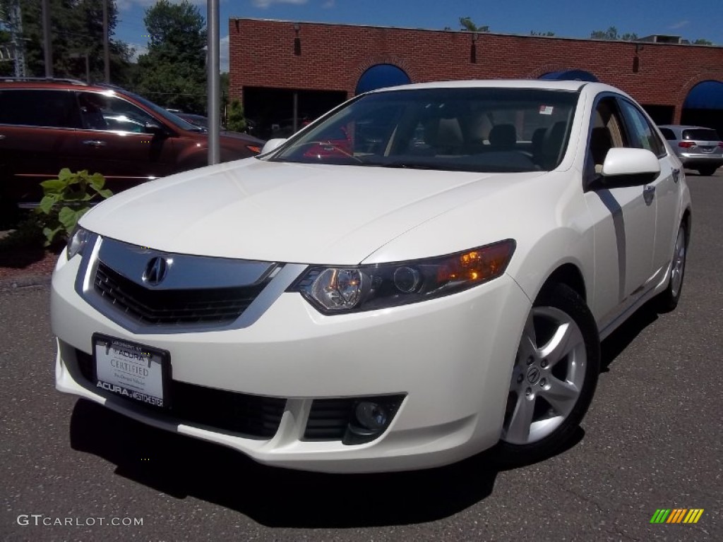 2009 TSX Sedan - Premium White Pearl / Parchment photo #1