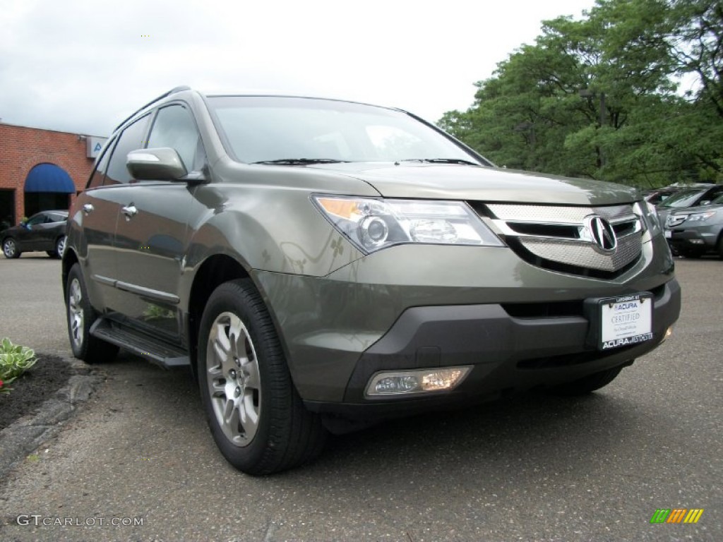 2007 MDX Technology - Aberdeen Green Metallic / Ebony photo #3