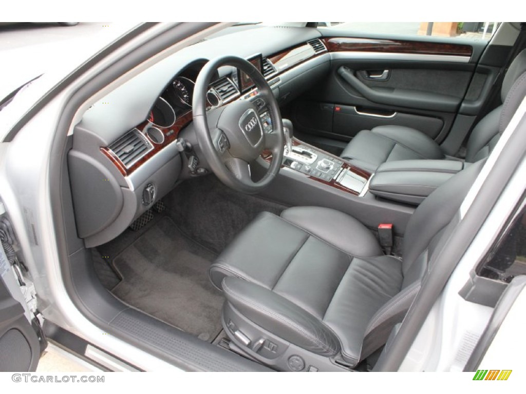 Black Valcona Leather Interior 2009 Audi A8 4.2 quattro Photo #50574910