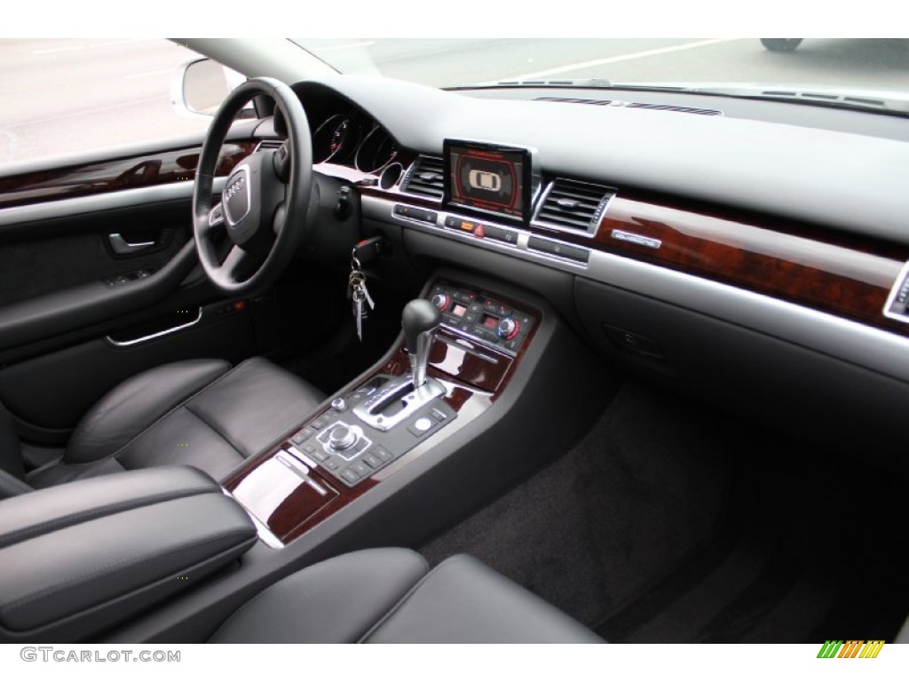 2009 Audi A8 4.2 quattro Black Valcona Leather Dashboard Photo #50574943