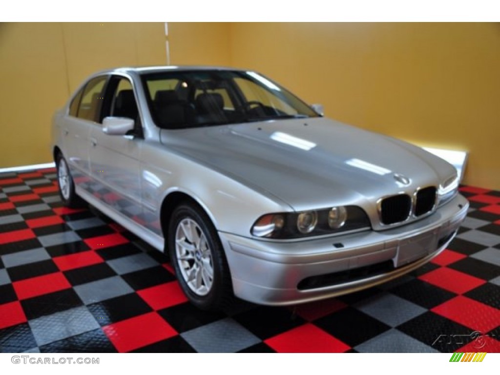 2003 5 Series 525i Sedan - Titanium Silver Metallic / Black photo #1