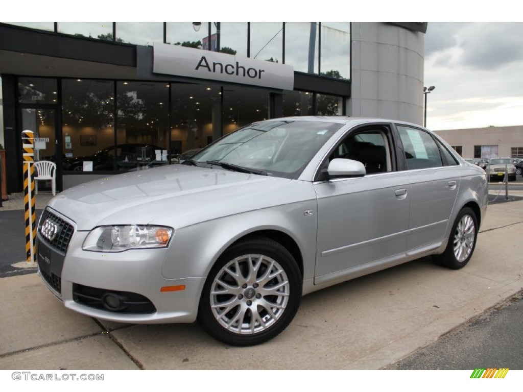 2008 A4 2.0T quattro S-Line Sedan - Light Silver Metallic / Black photo #1