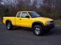 2002 Flame Yellow Chevrolet S10 LS Extended Cab 4x4  photo #3