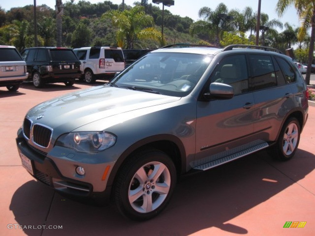 2008 X5 3.0si - Mineral Green Metallic / Sand Beige photo #1