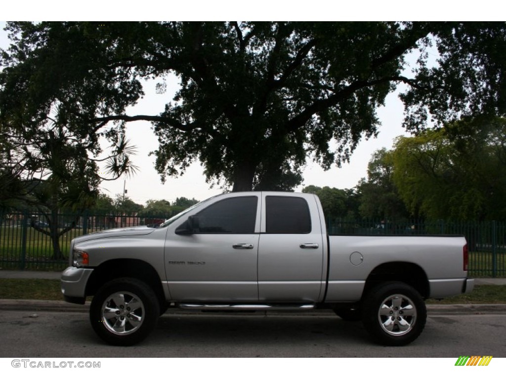 2003 Ram 1500 Laramie Quad Cab 4x4 - Bright Silver Metallic / Dark Slate Gray photo #1