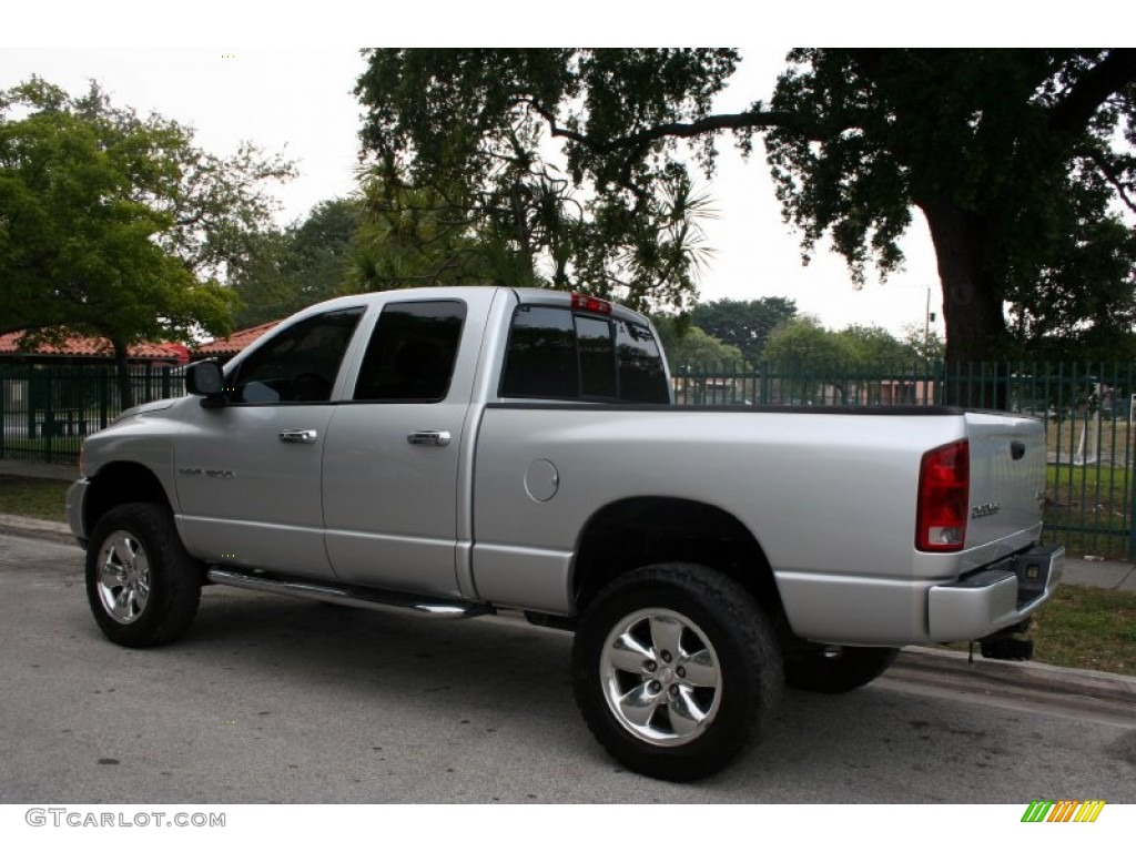 2003 Ram 1500 Laramie Quad Cab 4x4 - Bright Silver Metallic / Dark Slate Gray photo #4