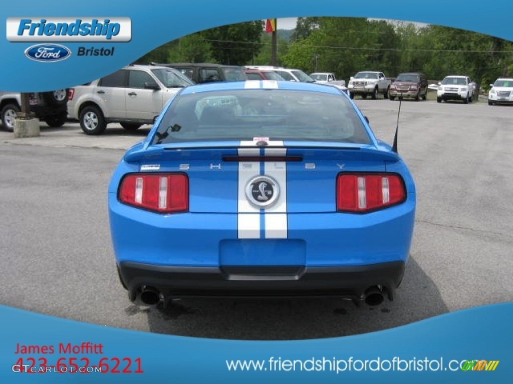 2012 Mustang Shelby GT500 SVT Performance Package Coupe - Grabber Blue / Charcoal Black/White photo #7