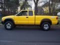 2002 Flame Yellow Chevrolet S10 LS Extended Cab 4x4  photo #56