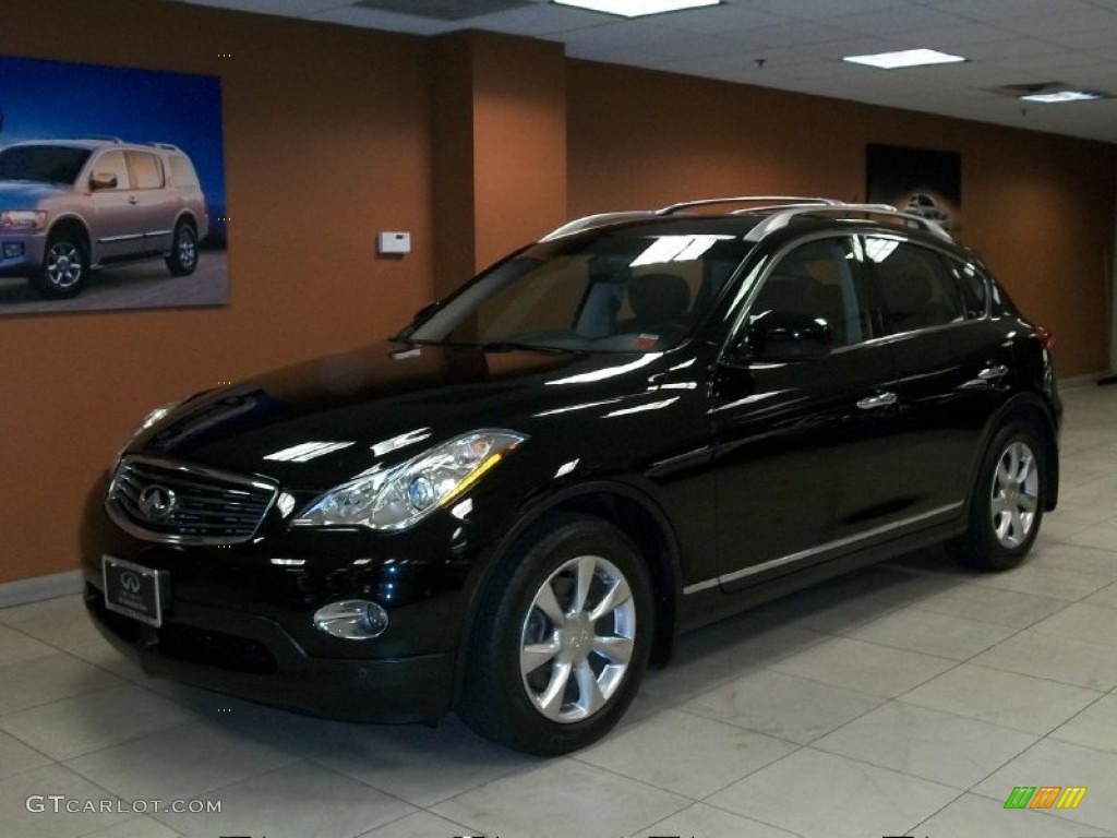 2008 EX 35 Journey AWD - Black Obsidian / Chestnut photo #1