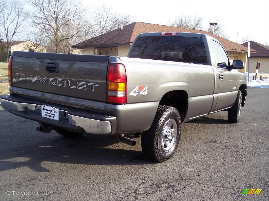 2002 Silverado 1500 Work Truck Regular Cab 4x4 - Medium Charcoal Gray Metallic / Graphite Gray photo #6