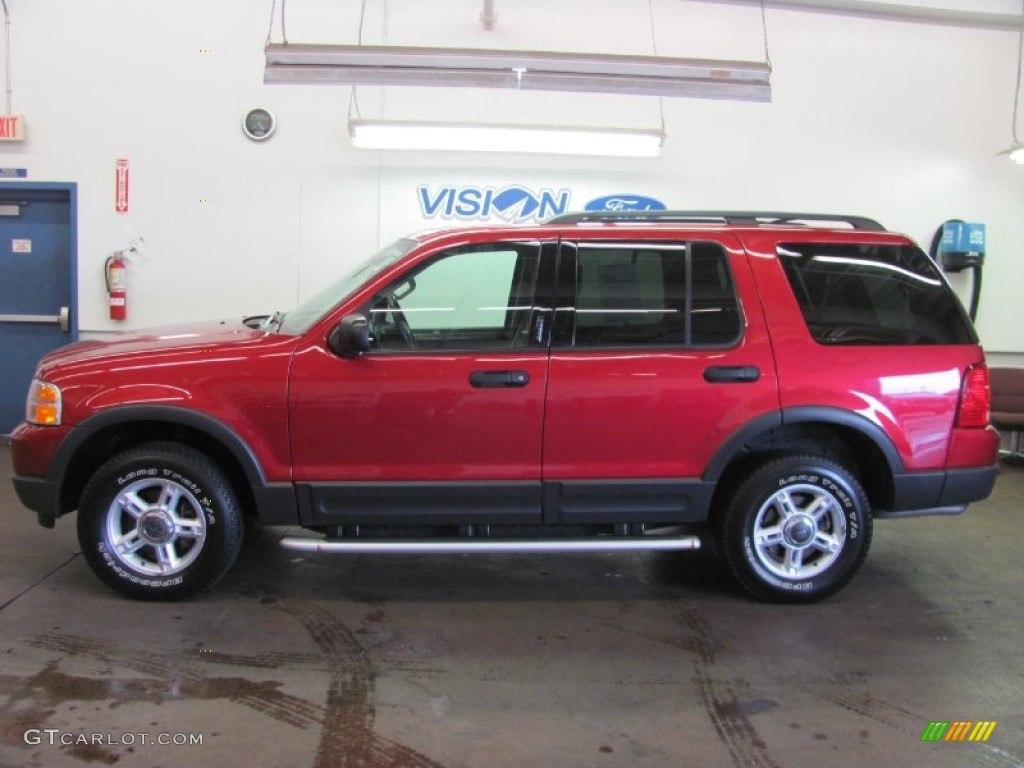 2003 Explorer XLT 4x4 - Redfire Metallic / Graphite Grey photo #17