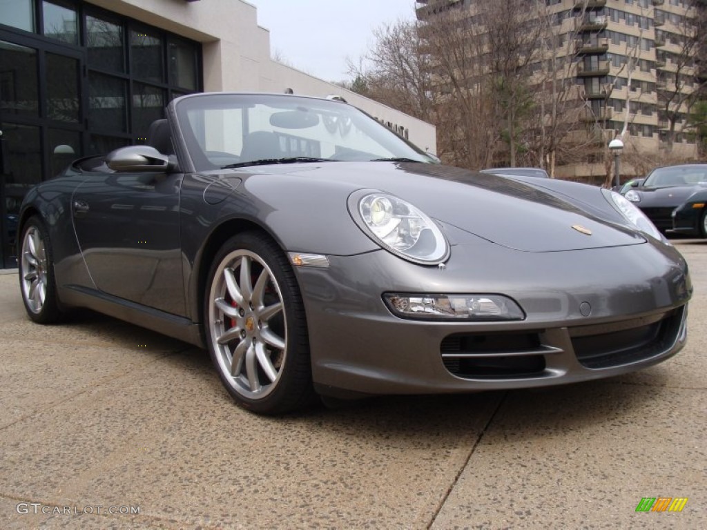 2008 911 Carrera S Cabriolet - Meteor Grey Metallic / Black photo #3