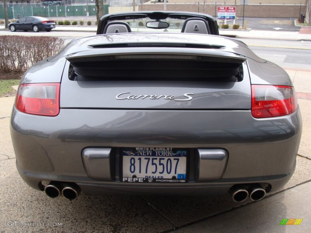 2008 911 Carrera S Cabriolet - Meteor Grey Metallic / Black photo #6