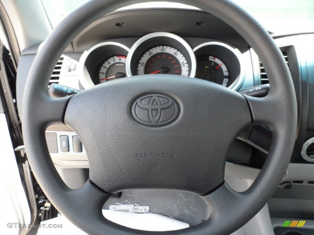 2011 Toyota Tacoma Regular Cab 4x4 Graphite Gray Steering Wheel Photo #50585482