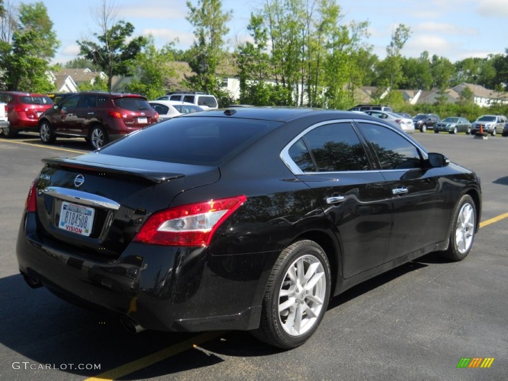 2009 Maxima 3.5 SV - Super Black / Charcoal photo #2