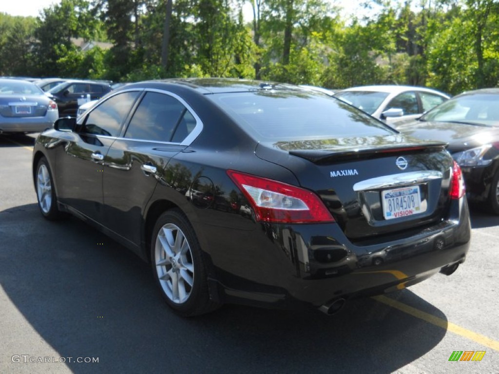 2009 Maxima 3.5 SV - Super Black / Charcoal photo #16