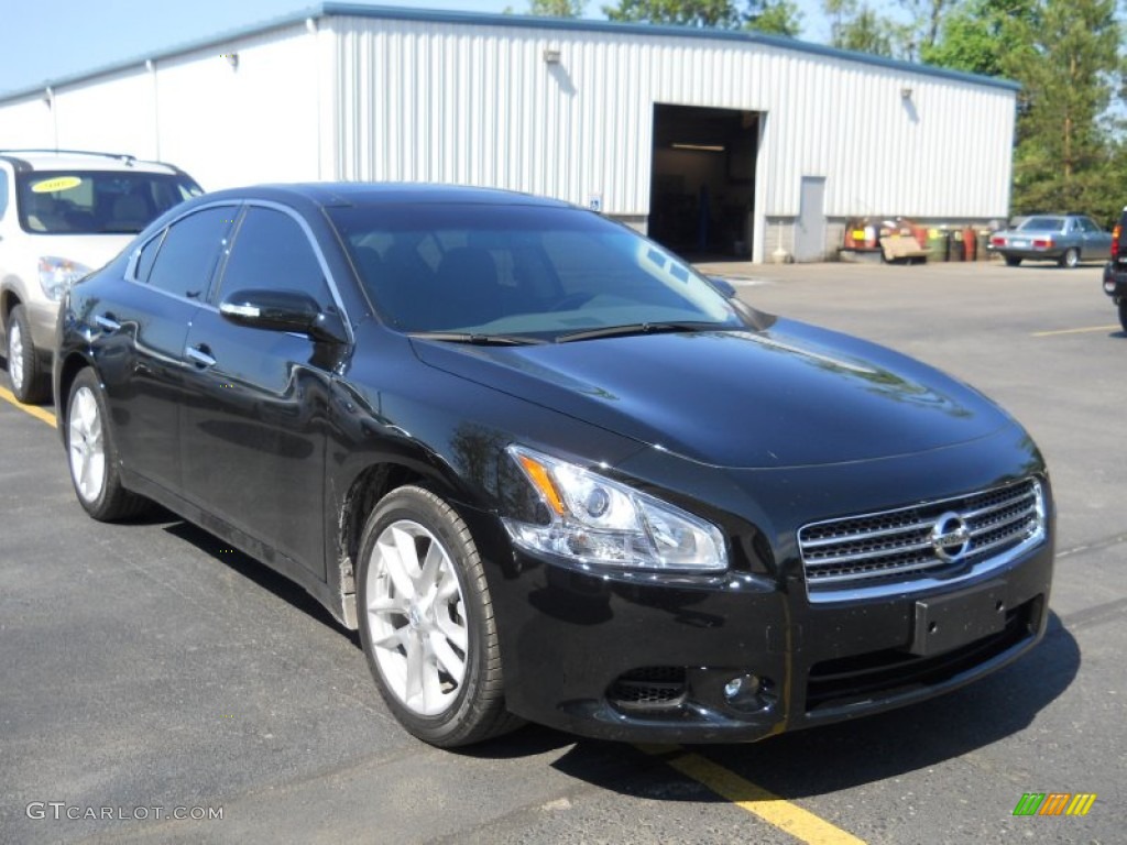 2009 Maxima 3.5 SV - Super Black / Charcoal photo #18