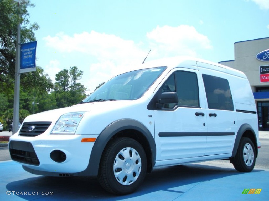 Frozen White 2011 Ford Transit Connect XLT Cargo Van Exterior Photo #50587298