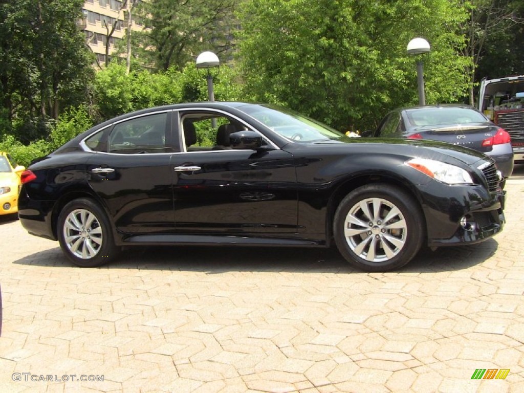 Black Obsidian 2011 Infiniti M 37x AWD Sedan Exterior Photo #50590097