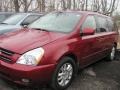 2007 Claret Red Kia Sedona LX  photo #1