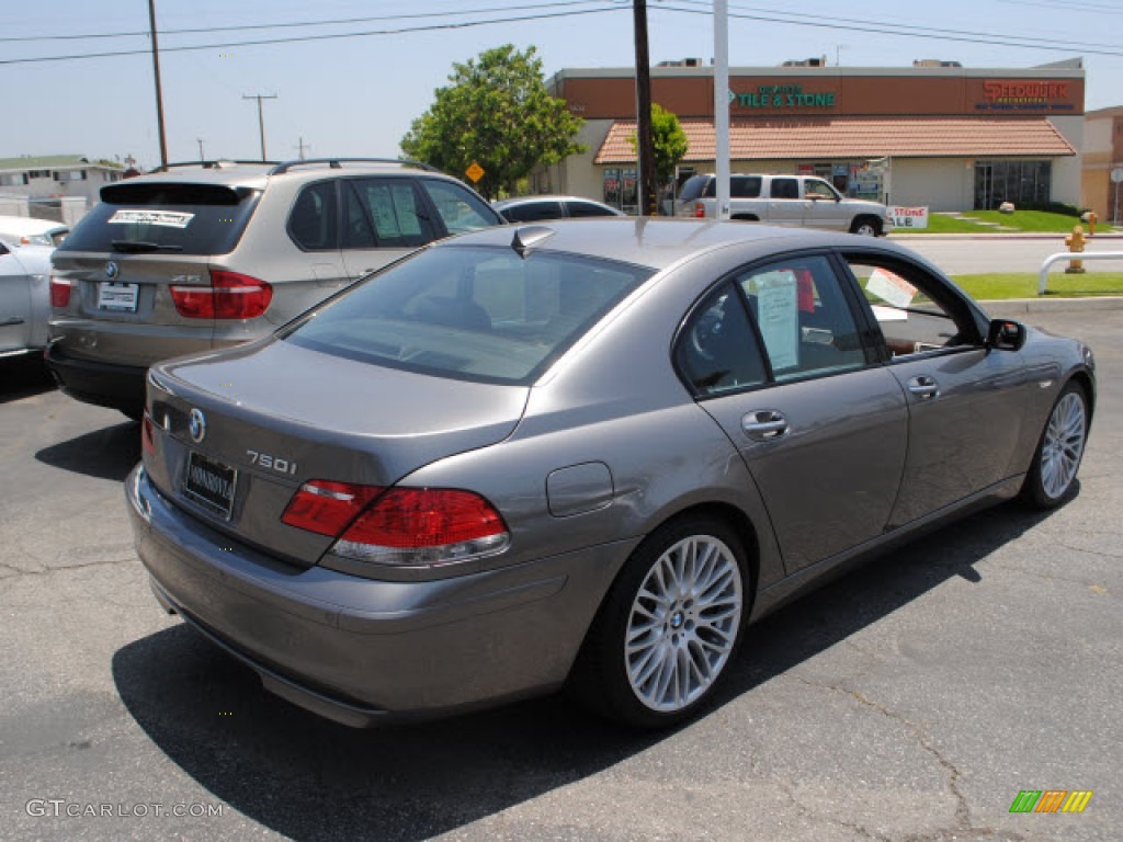 2008 7 Series 750i Sedan - Titanium Grey Metallic / Black photo #8