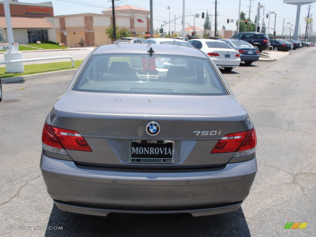 2008 7 Series 750i Sedan - Titanium Grey Metallic / Black photo #9