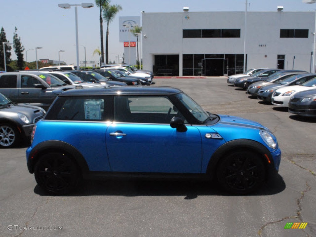 2009 Cooper S Hardtop - Laser Blue Metallic / Checkered Carbon Black/Black photo #3