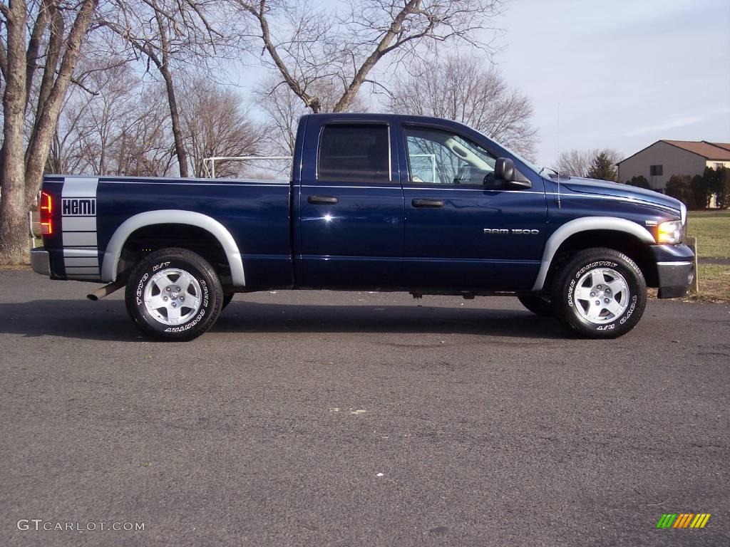 2004 Ram 1500 SLT Quad Cab 4x4 - Patriot Blue Pearl / Dark Slate Gray photo #6