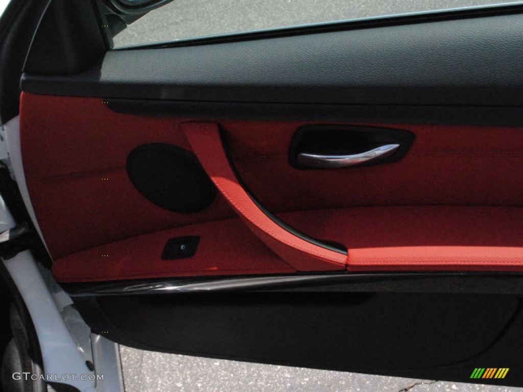 2010 3 Series 328i Convertible - Alpine White / Coral Red/Black Dakota Leather photo #6