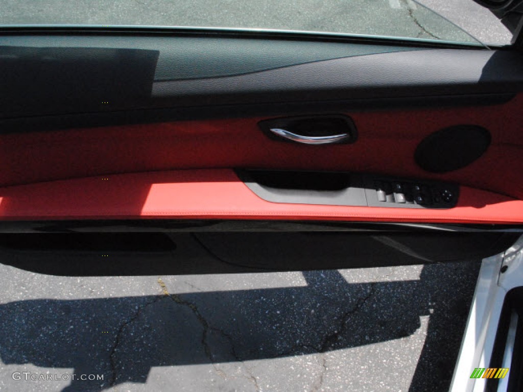 2010 3 Series 328i Convertible - Alpine White / Coral Red/Black Dakota Leather photo #13