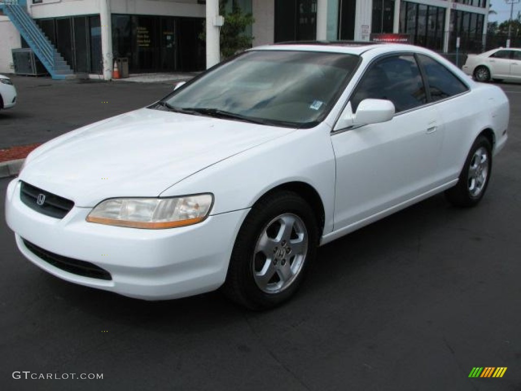 2000 Accord EX V6 Coupe - Taffeta White / Ivory photo #5