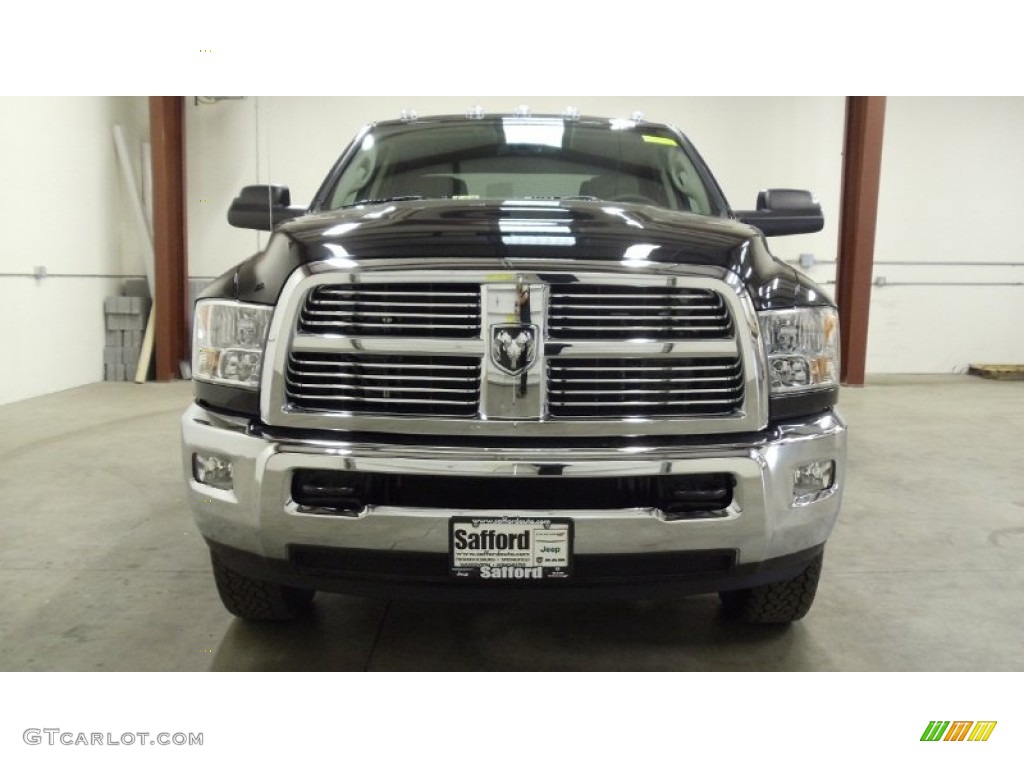 2011 Ram 2500 HD SLT Crew Cab 4x4 - Brilliant Black Crystal Pearl / Light Pebble Beige/Bark Brown photo #2