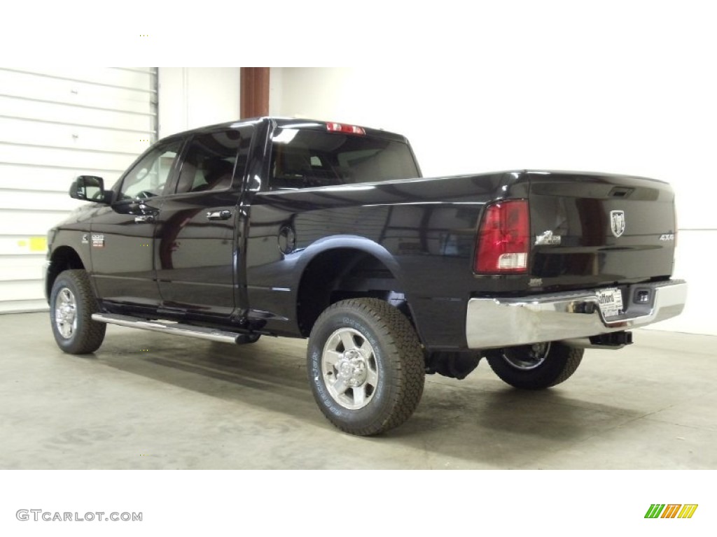 2011 Ram 2500 HD SLT Crew Cab 4x4 - Brilliant Black Crystal Pearl / Light Pebble Beige/Bark Brown photo #6
