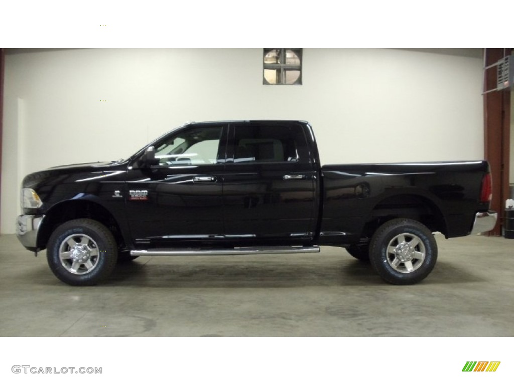 2011 Ram 2500 HD SLT Crew Cab 4x4 - Brilliant Black Crystal Pearl / Light Pebble Beige/Bark Brown photo #7