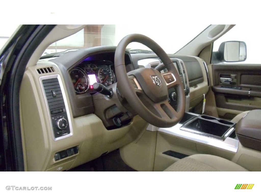 2011 Ram 2500 HD SLT Crew Cab 4x4 - Brilliant Black Crystal Pearl / Light Pebble Beige/Bark Brown photo #12