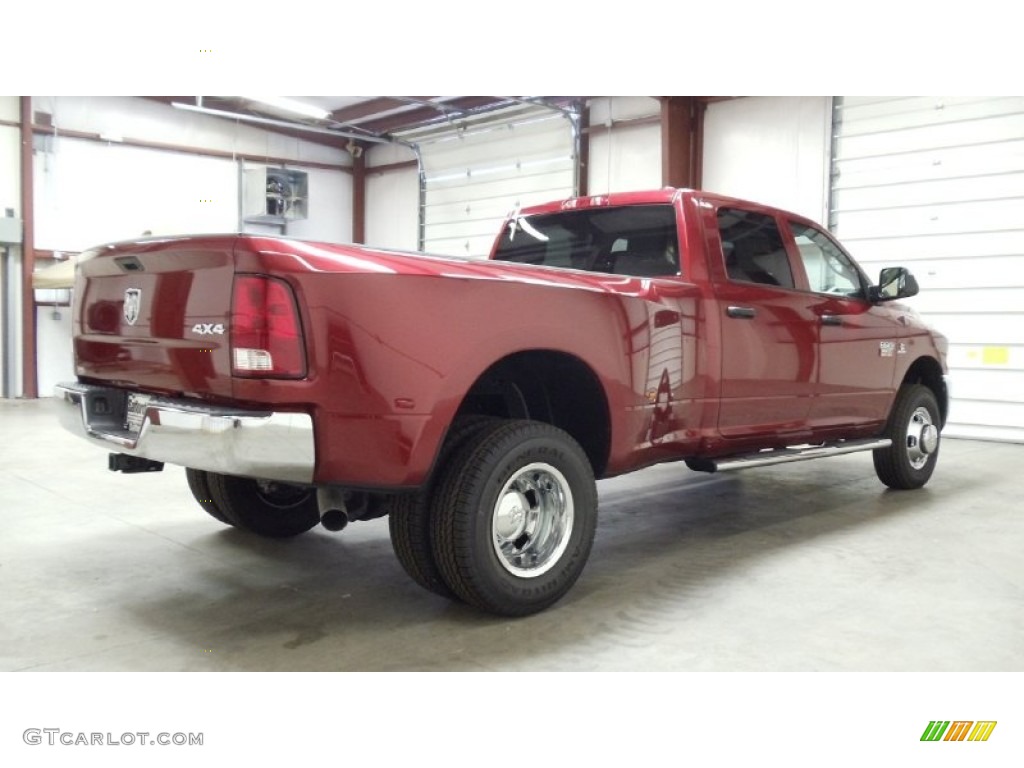 Deep Cherry Red Crystal Pearl 2011 Dodge Ram 3500 HD ST Crew Cab 4x4 Dually Exterior Photo #50599730