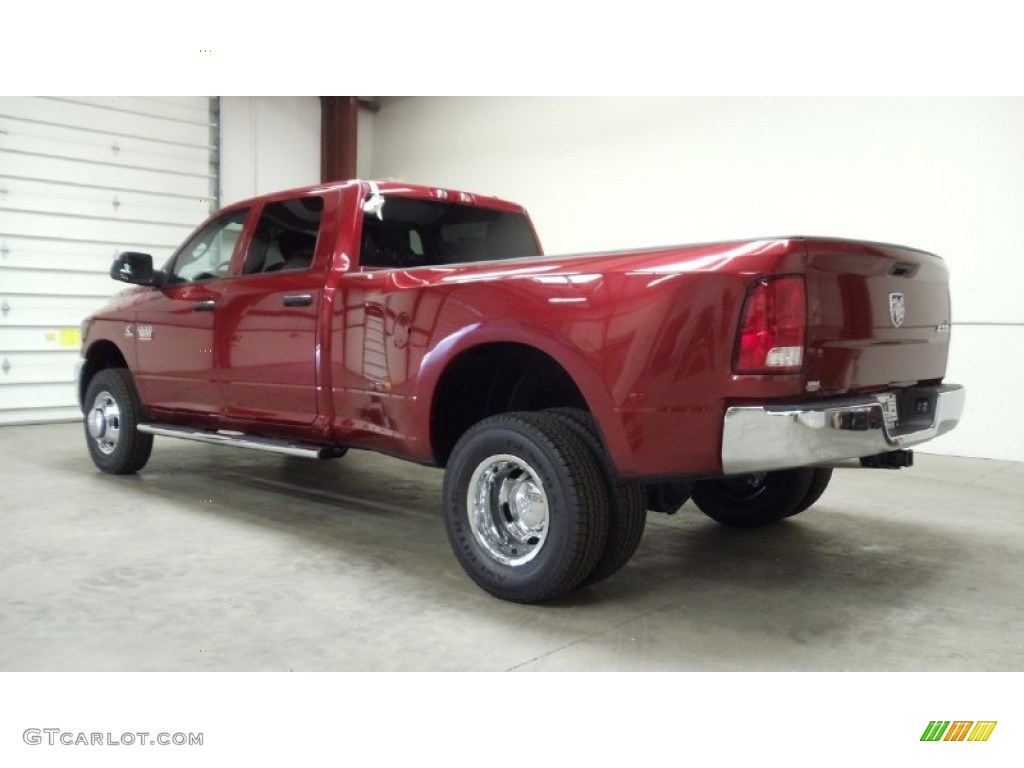 Deep Cherry Red Crystal Pearl 2011 Dodge Ram 3500 HD ST Crew Cab 4x4 Dually Exterior Photo #50599739