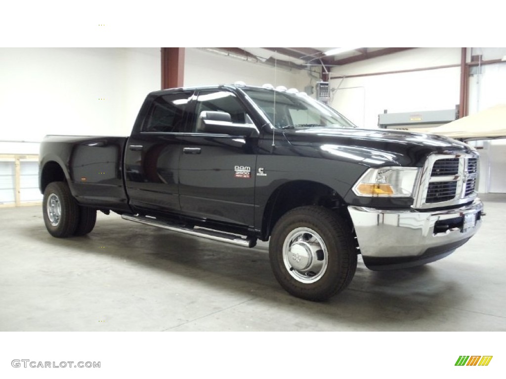 Brilliant Black Crystal Pearl 2011 Dodge Ram 3500 HD ST Crew Cab 4x4 Dually Exterior Photo #50599910