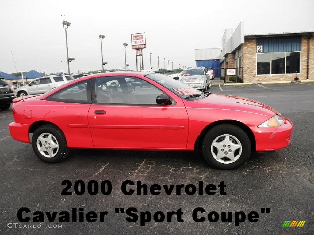 2000 Cavalier Coupe - Bright Red / Graphite photo #1