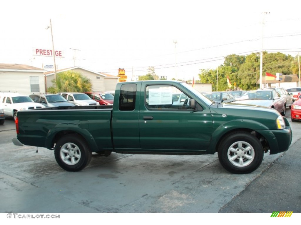 2001 Frontier XE King Cab - Alpine Green Metallic / Gray photo #3