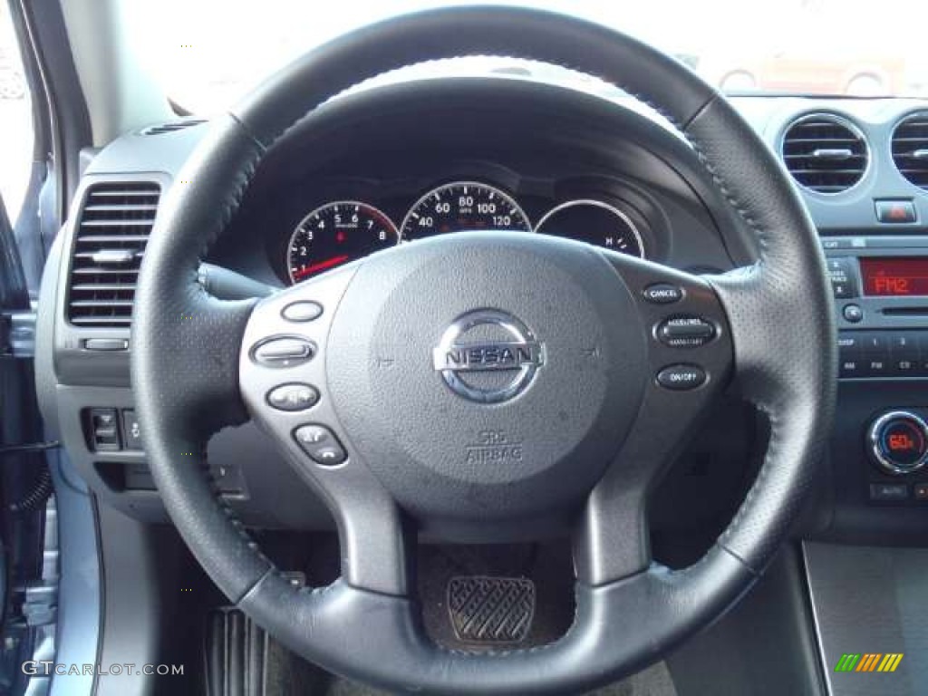 2012 Nissan Altima 2.5 S Charcoal Steering Wheel Photo #50601795